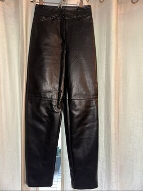 Wilfred Black Faux Leather High-Waist Trousers
